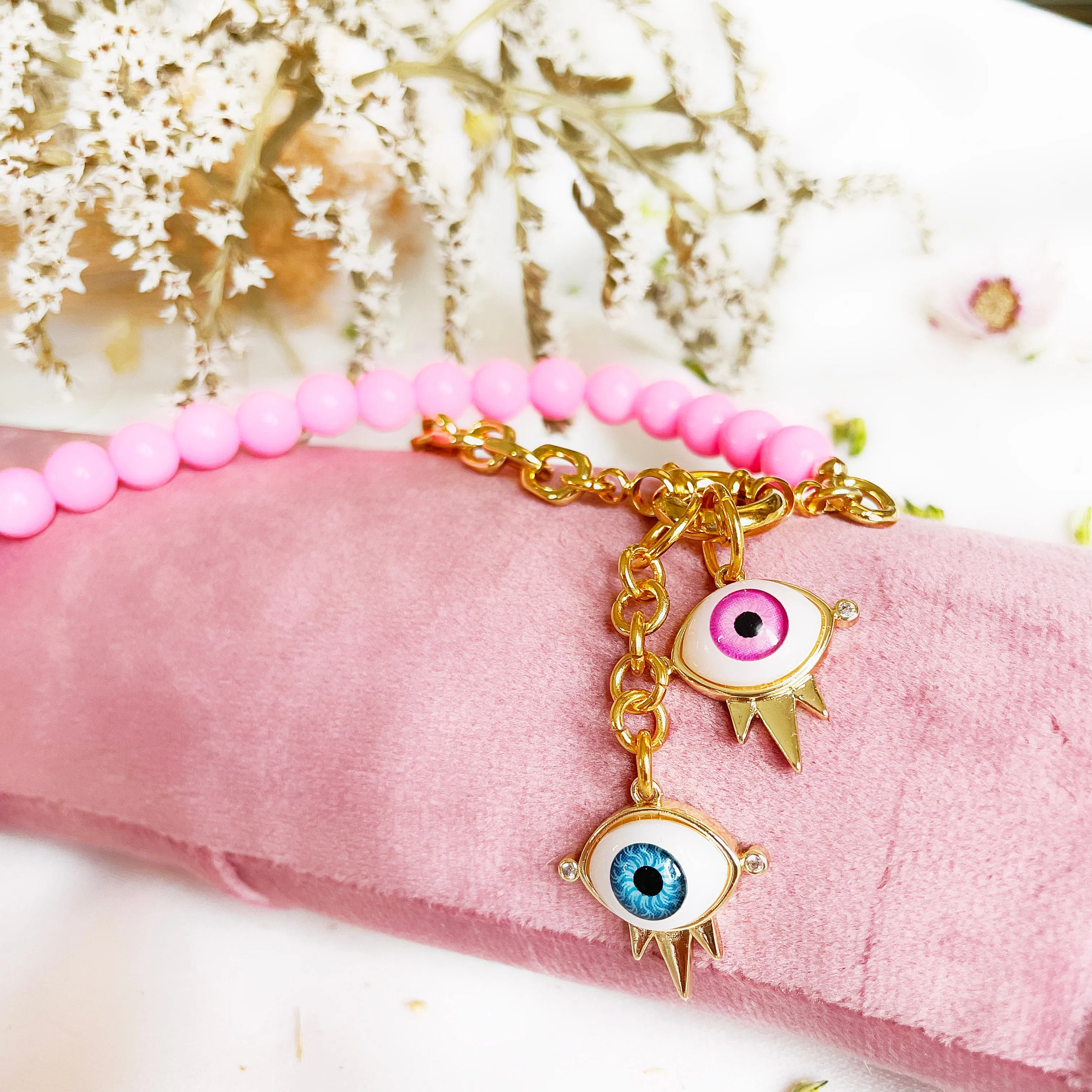 Pink Talisman - Evil Eye Necklace