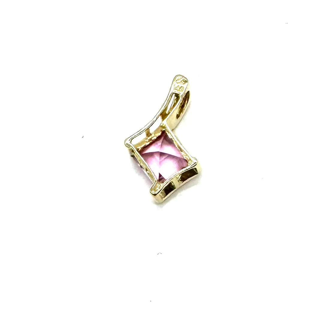 Pink topaz pendant