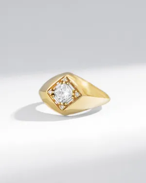 Princess Diamond Signet Ring