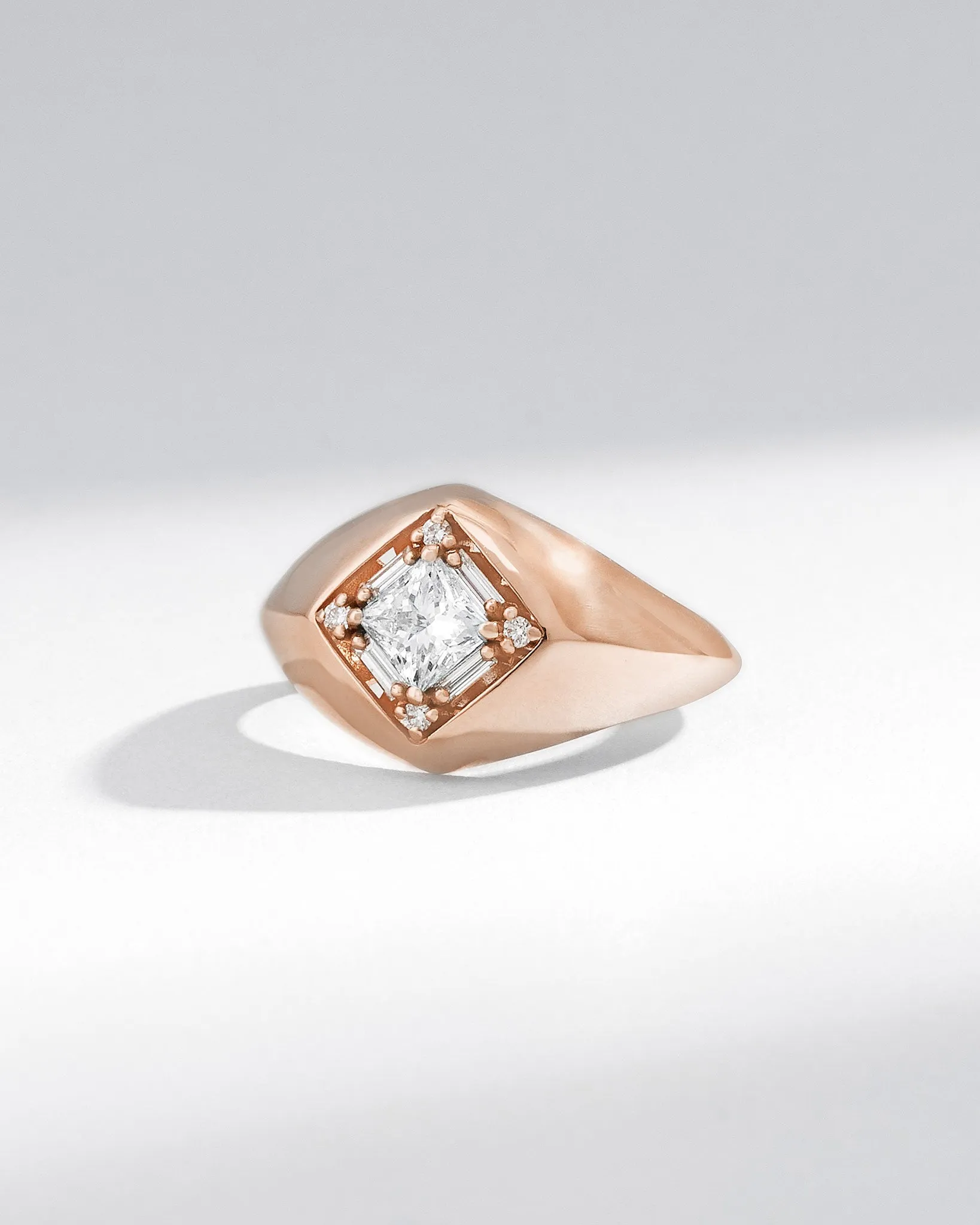 Princess Diamond Signet Ring