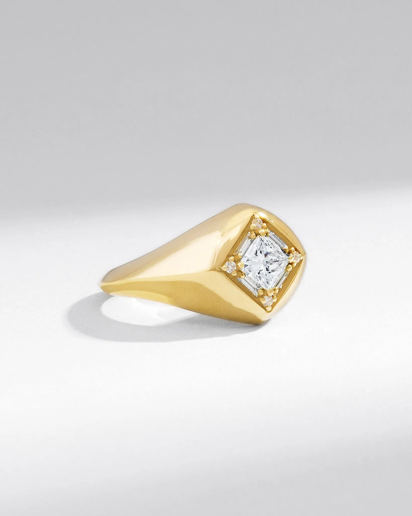 Princess Diamond Signet Ring