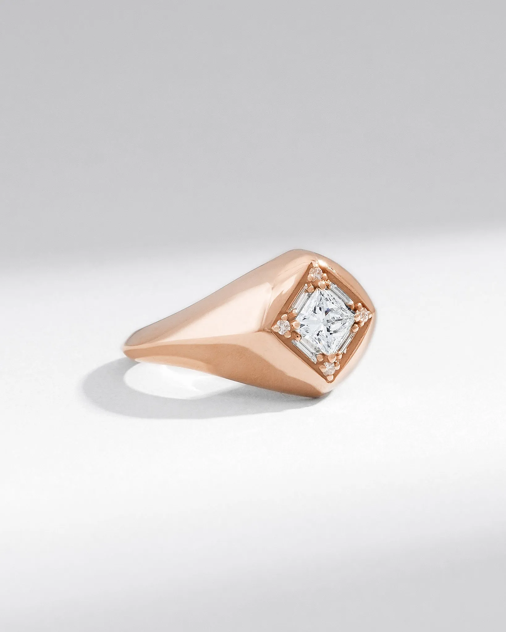 Princess Diamond Signet Ring