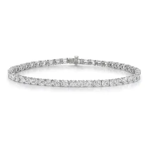 Radiant Cut Diamond Tennis Bracelet (9.75 ct.) 4-Prongs Setting in 18K Gold