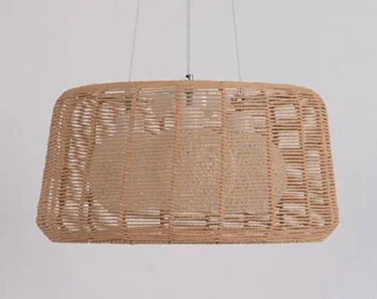 Rattatra Weaved Strings with Rattan Shade Pendant Lamp