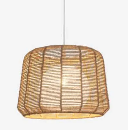 Rattatra Weaved Strings with Rattan Shade Pendant Lamp