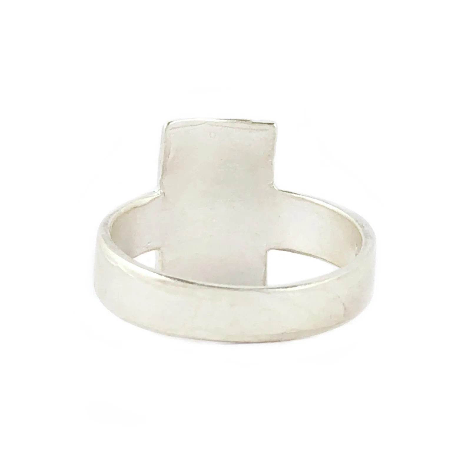 Rectangle Silver Opal Signet Ring - Nina Baker