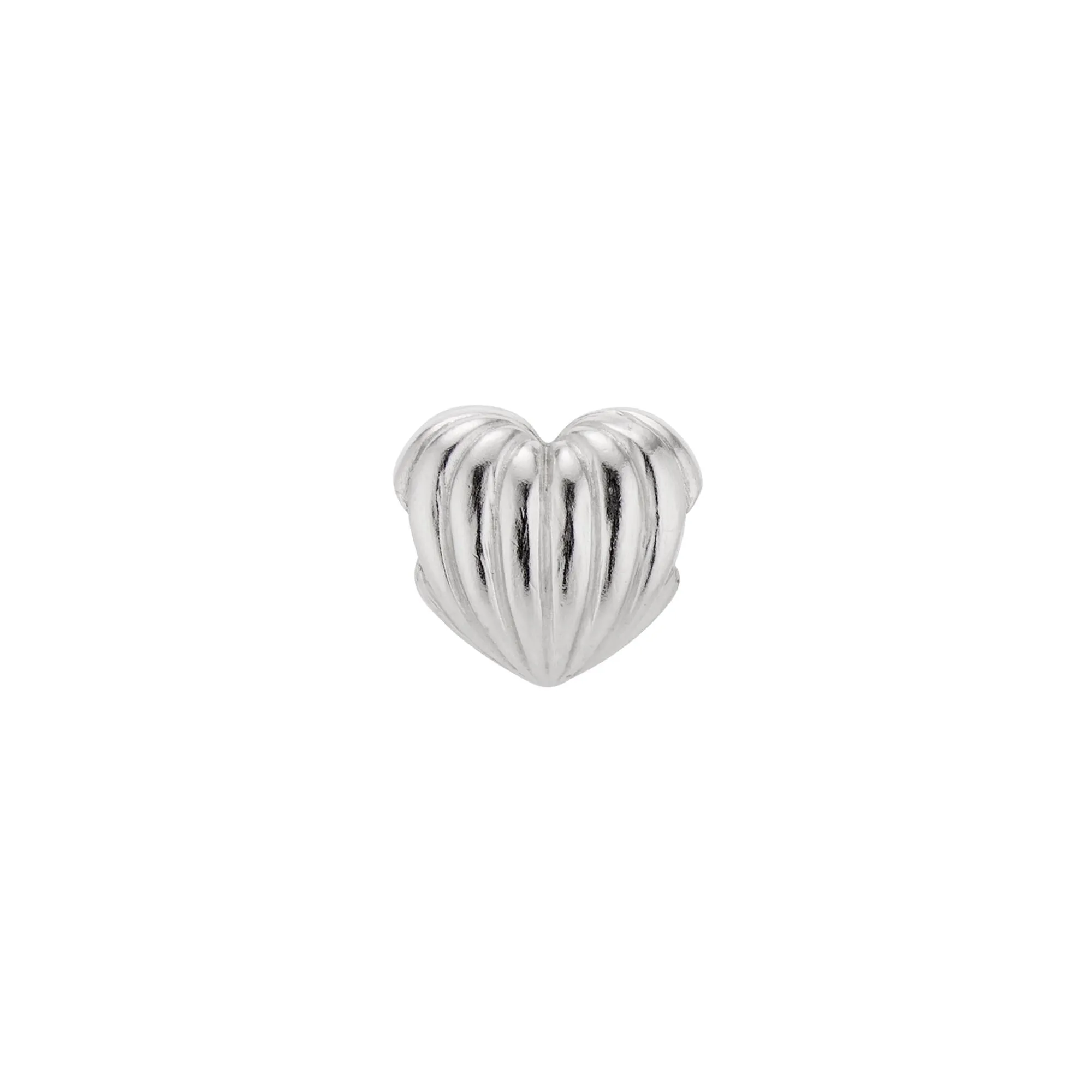 Ribbed Heart Charm