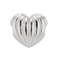 Ribbed Heart Charm