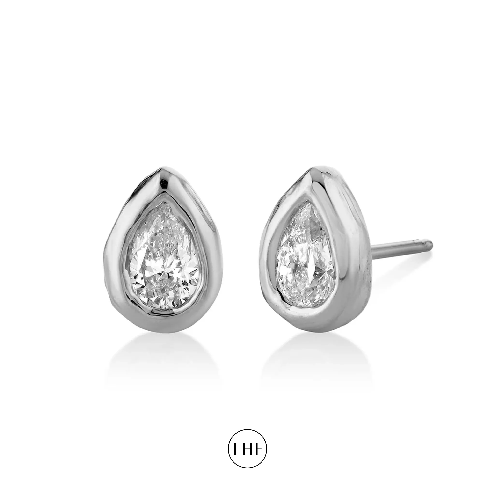 River Water Drop Diamond Stud