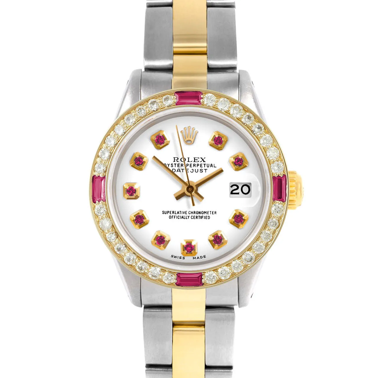 Rolex Datejust 26mm | 6917-TT-WHT-RBY-AM-4RBY-OYS