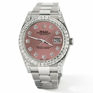 Rolex Datejust 41 126300 4.4CT Diamond Bezel/Lugs/Salmon Dial,  TFJ-142508757