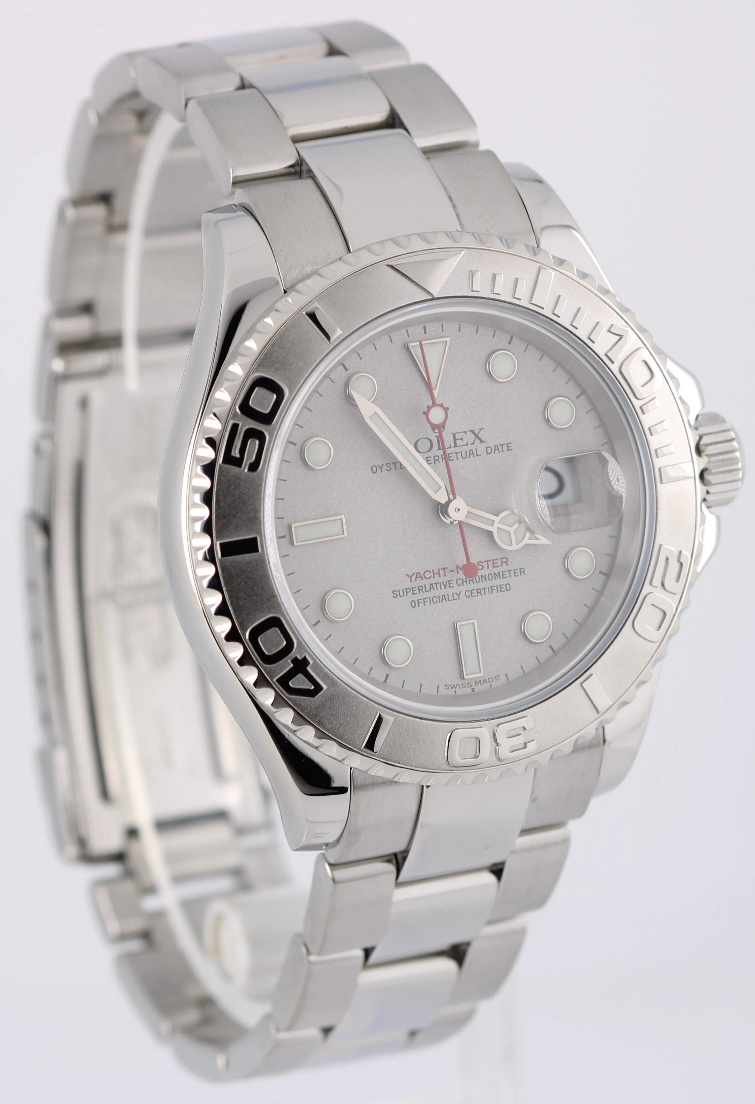 Rolex Yacht-Master Stainless Steel PLATINUM 40mm Oyster 16622 Watch