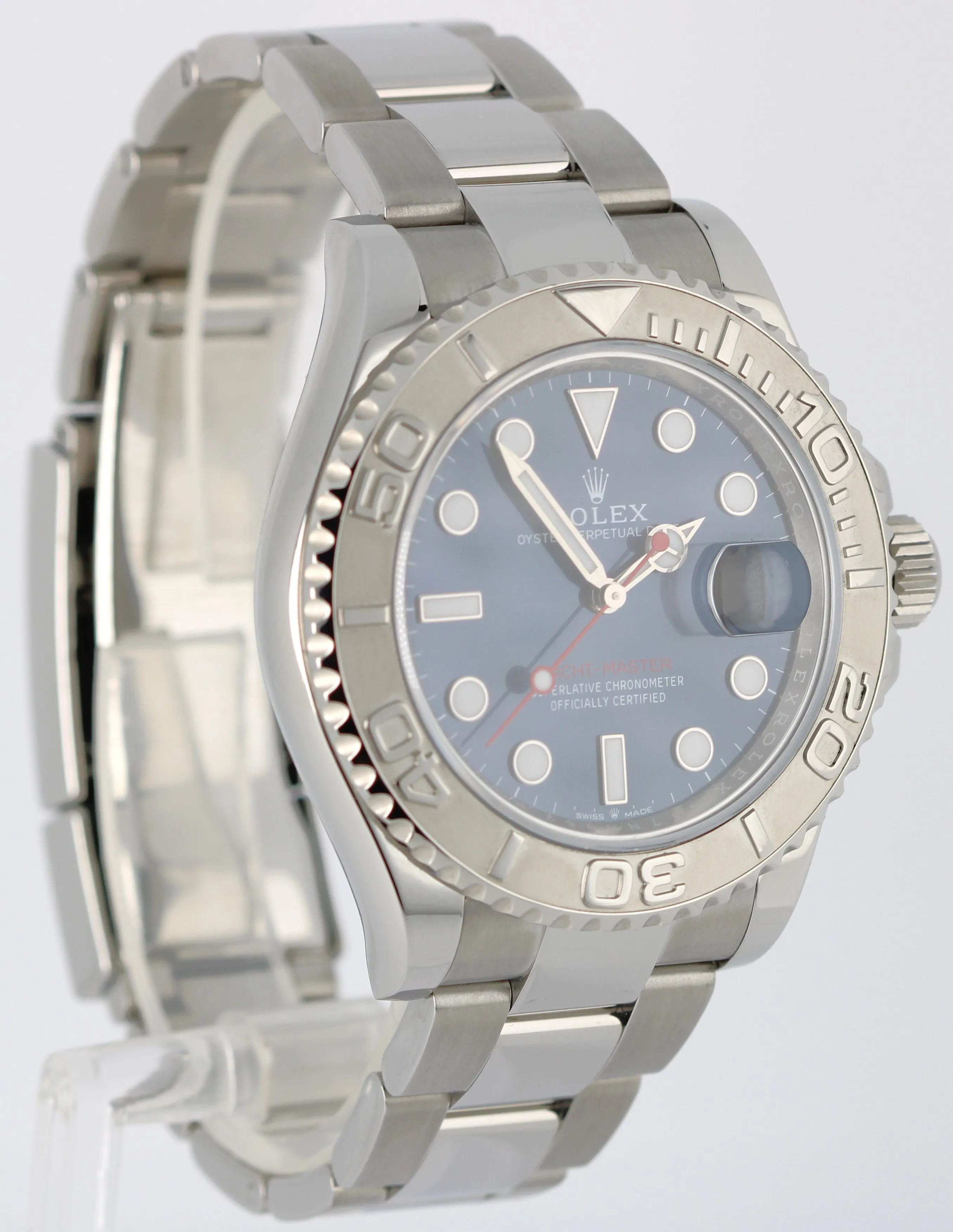 Rolex Yacht-Master Stainless Steel Platinum Bezel Blue 40mm 126622 Oyster Watch