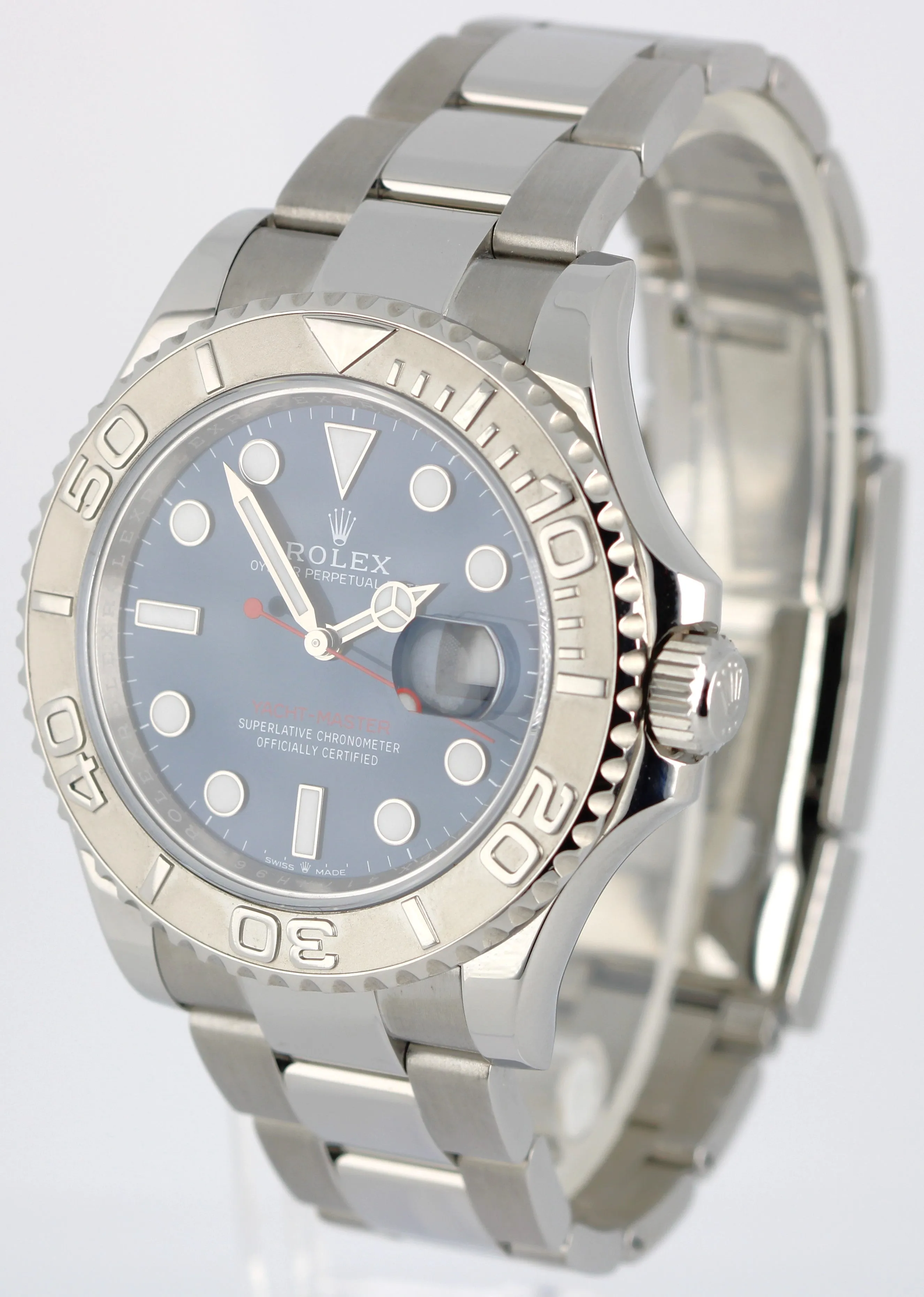 Rolex Yacht-Master Stainless Steel Platinum Bezel Blue 40mm 126622 Oyster Watch