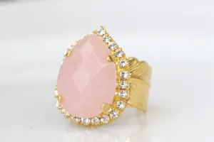 ROSE QUARTZ Ring Gold