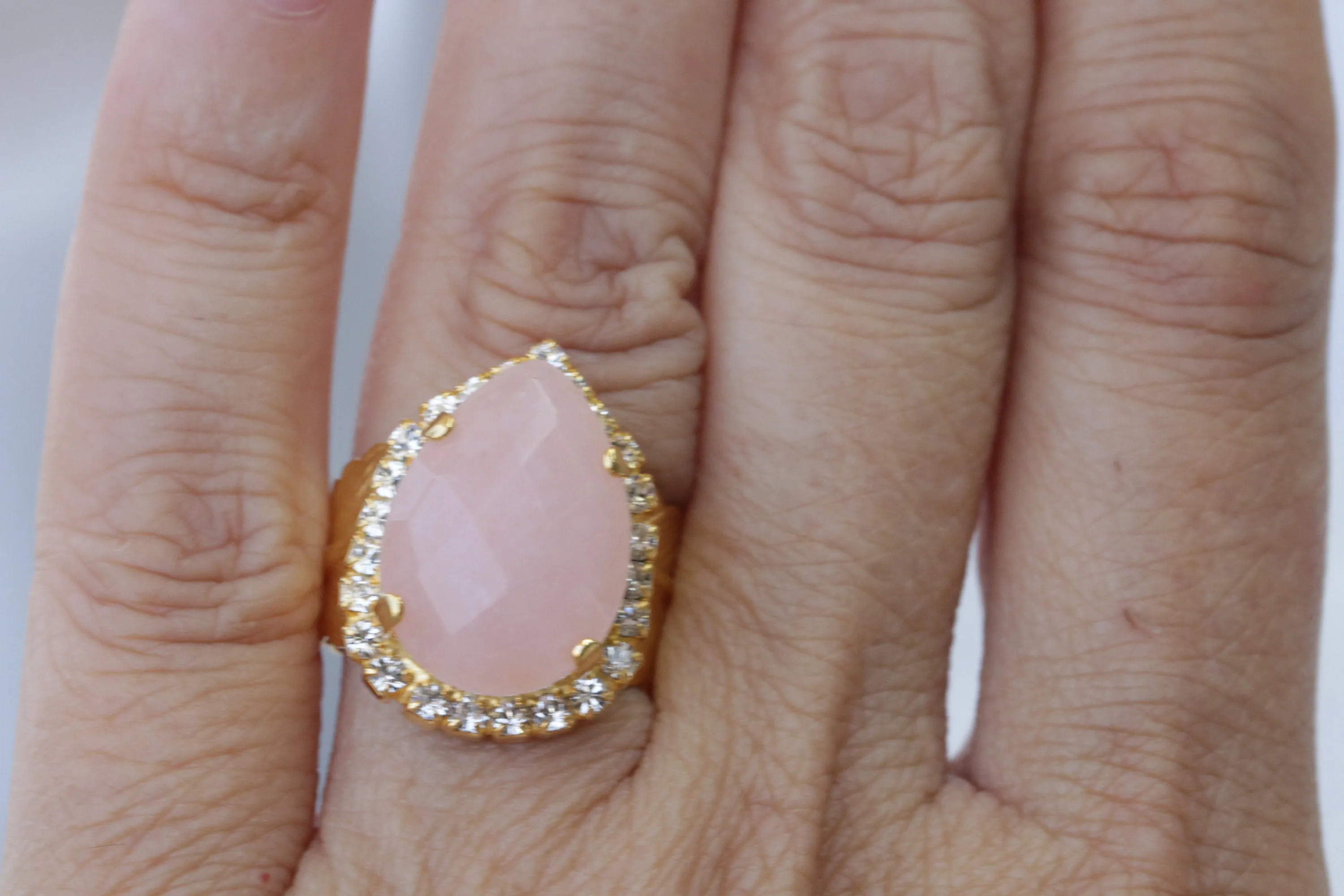 ROSE QUARTZ Ring Gold