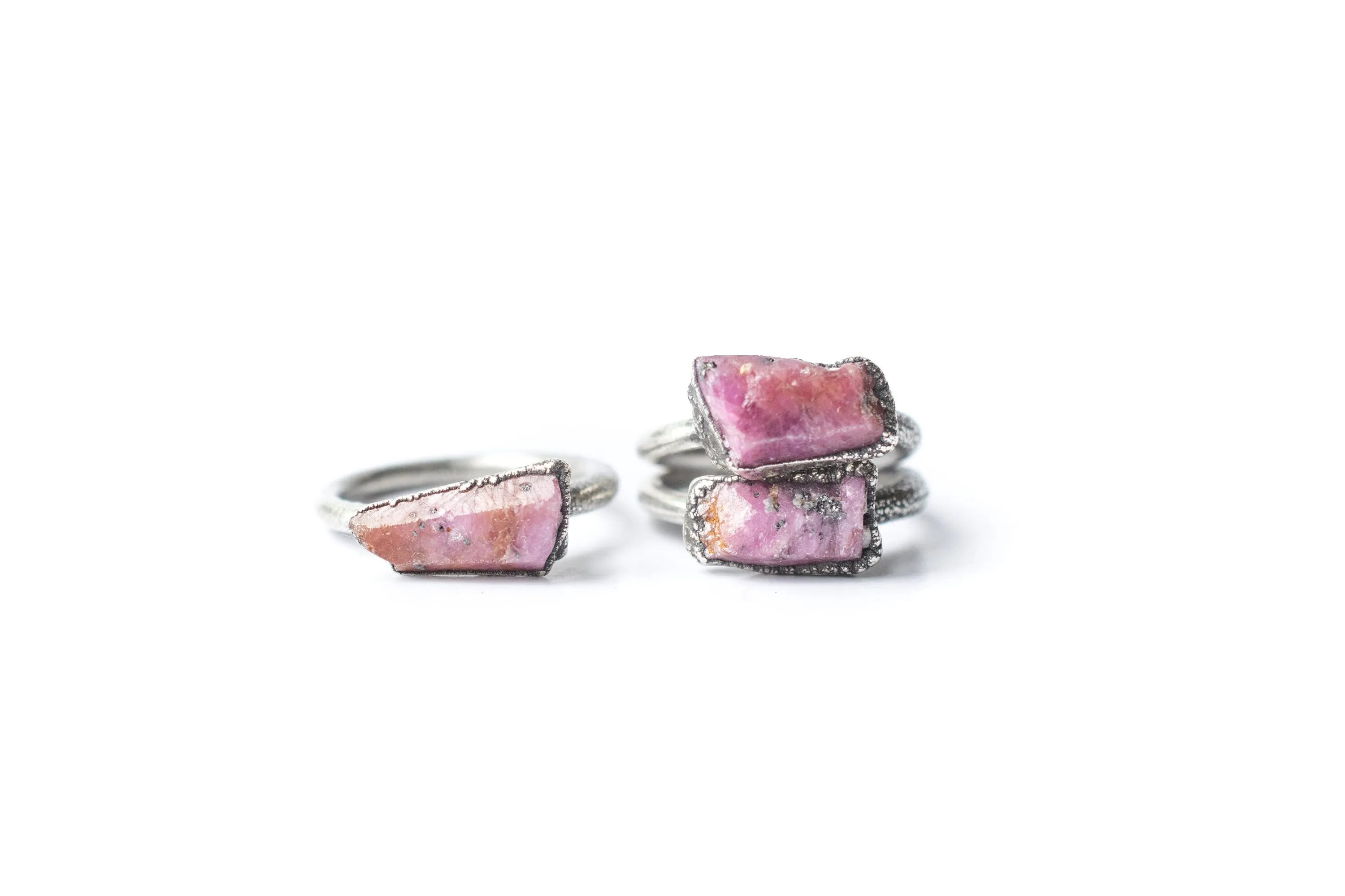 Rough ruby ring | Red ruby ring