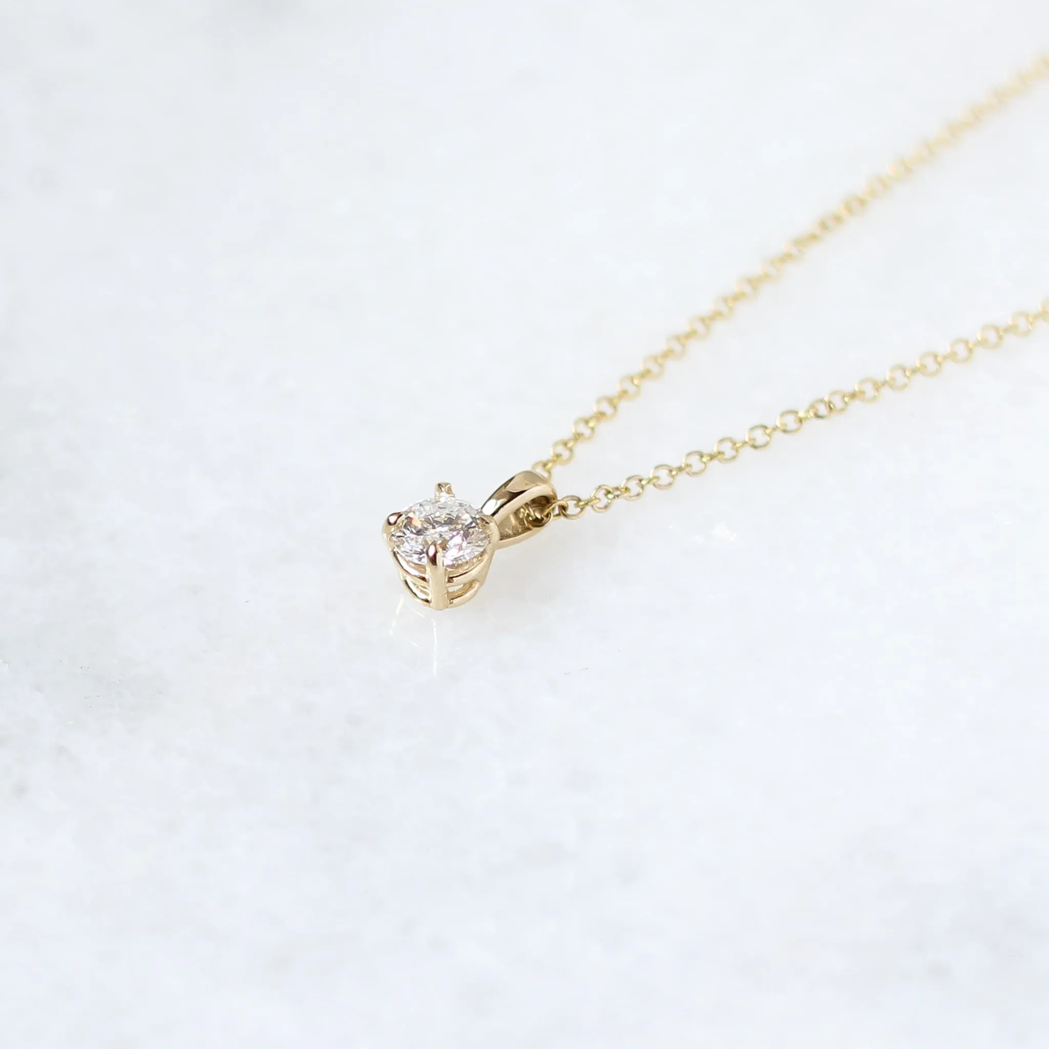 Round Lab Diamond Necklace