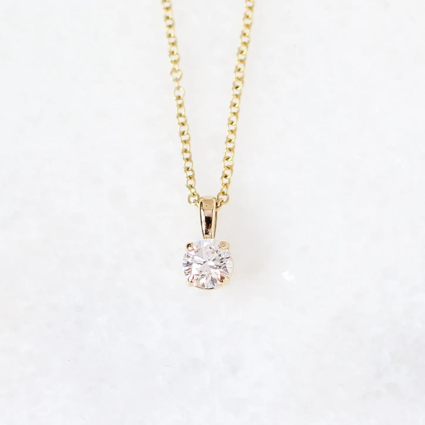 Round Lab Diamond Necklace