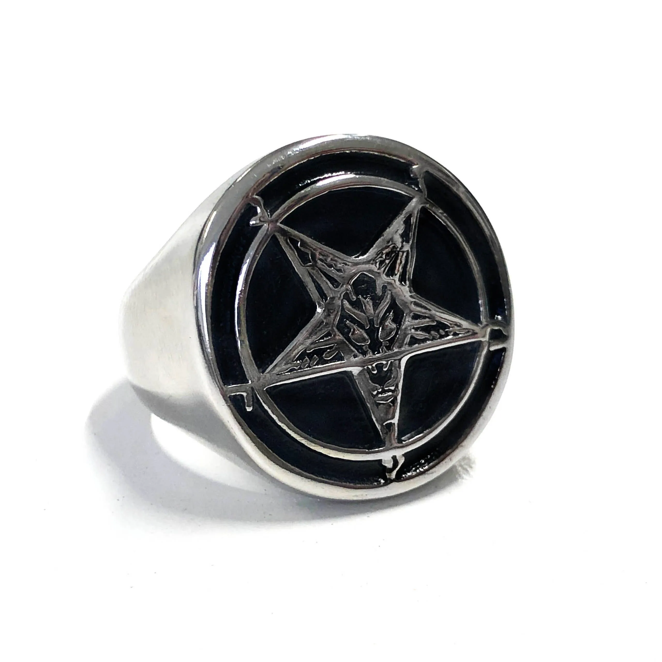 Satan's Signet Baphomet Ring by Mysticum Luna