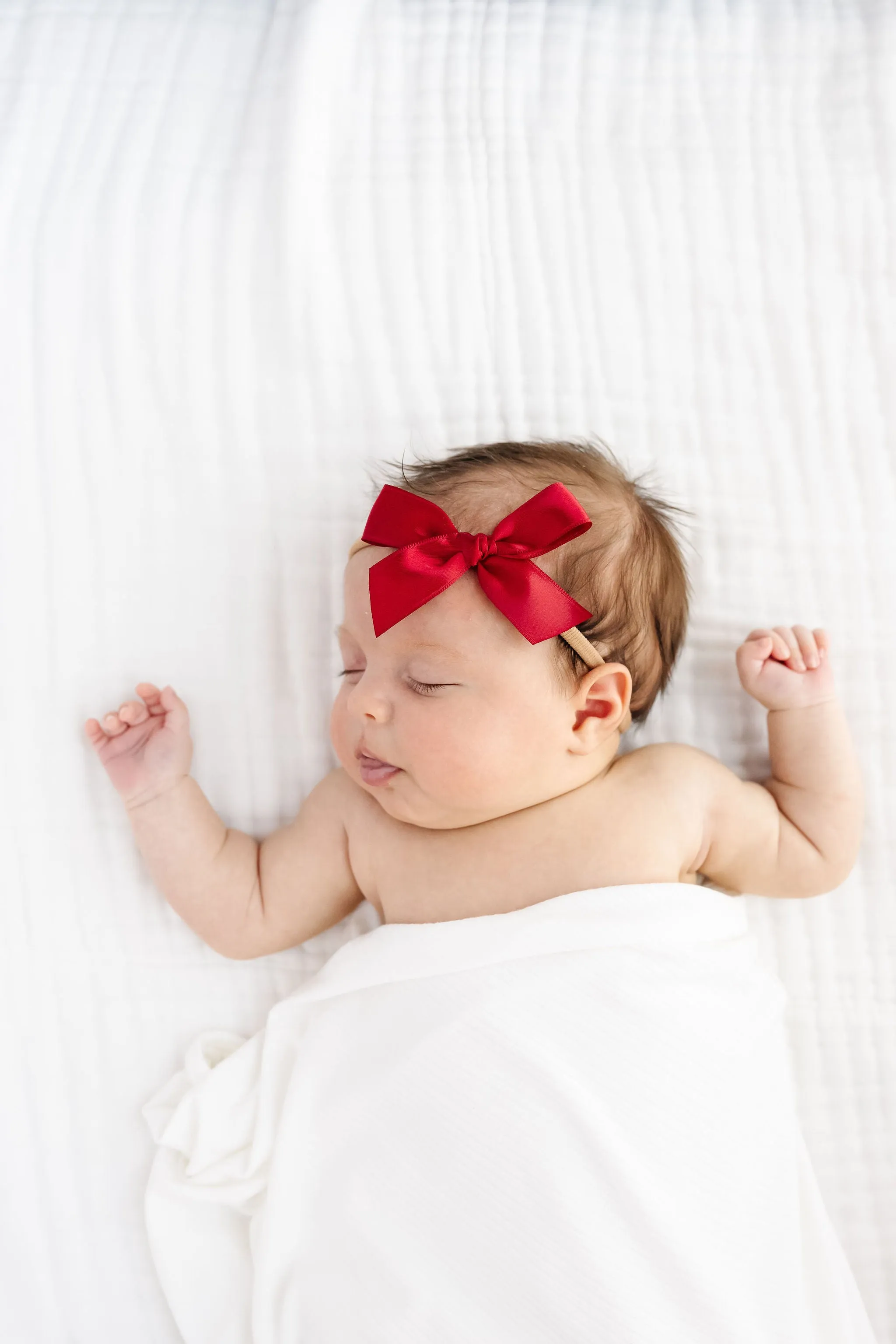 Satin Bow - Ruby Headband