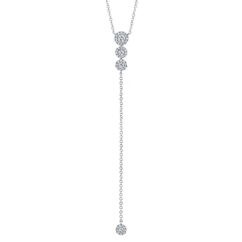 Shy Creation .29ctw Diamond Lariat Necklace