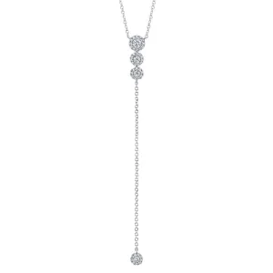 Shy Creation .29ctw Diamond Lariat Necklace