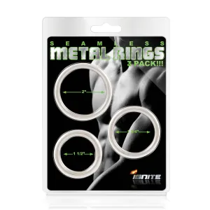 Si-95059 SEAMLESS METAL RING 3 PACK (2, 1.75, 1.5 in/51, 44, 38 mm)