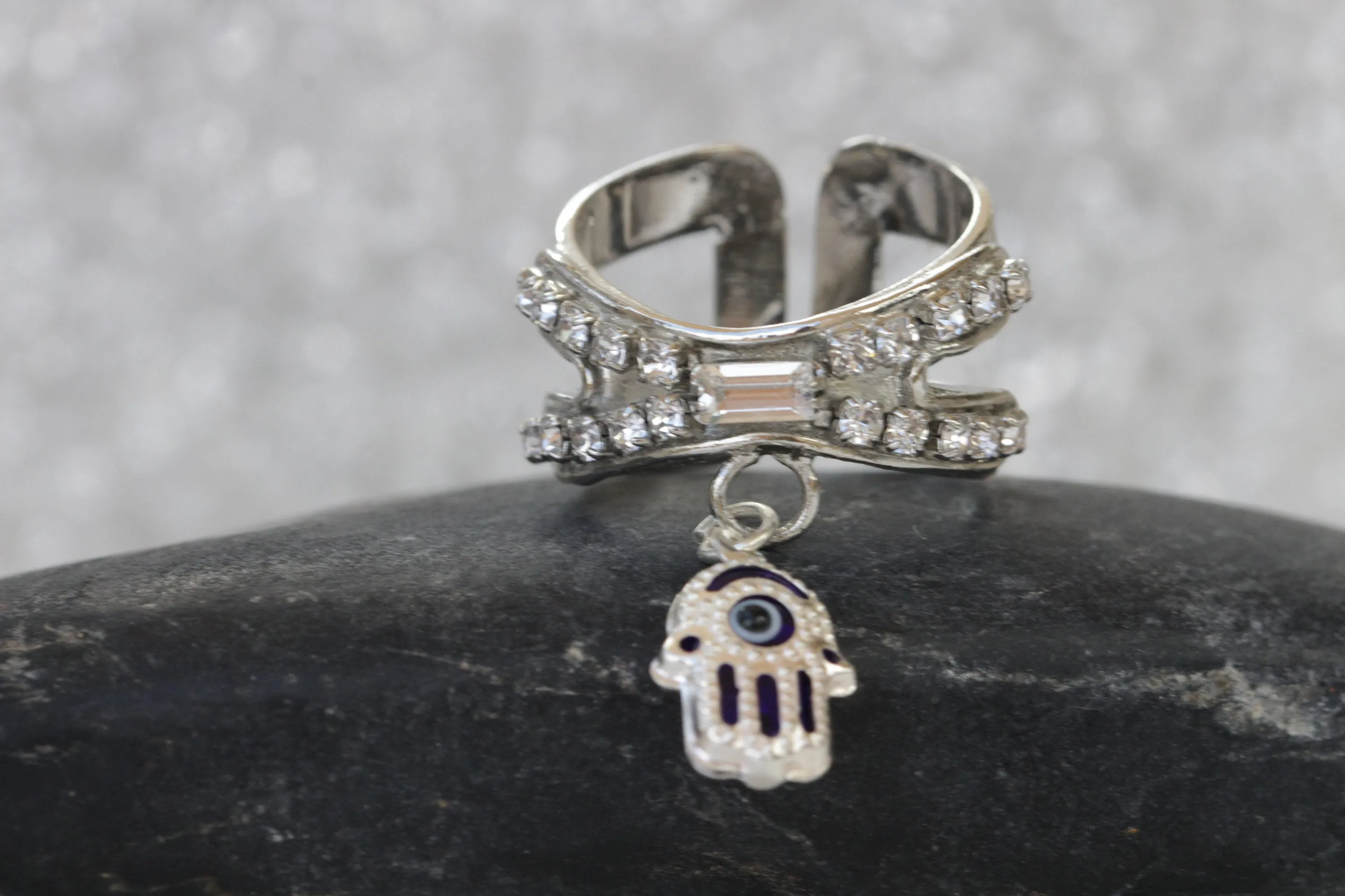 Silver Hamsa Ring