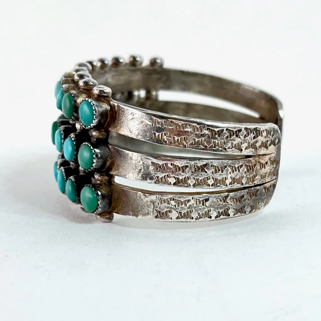 Small Heavy Vintage Three Row Bracelet