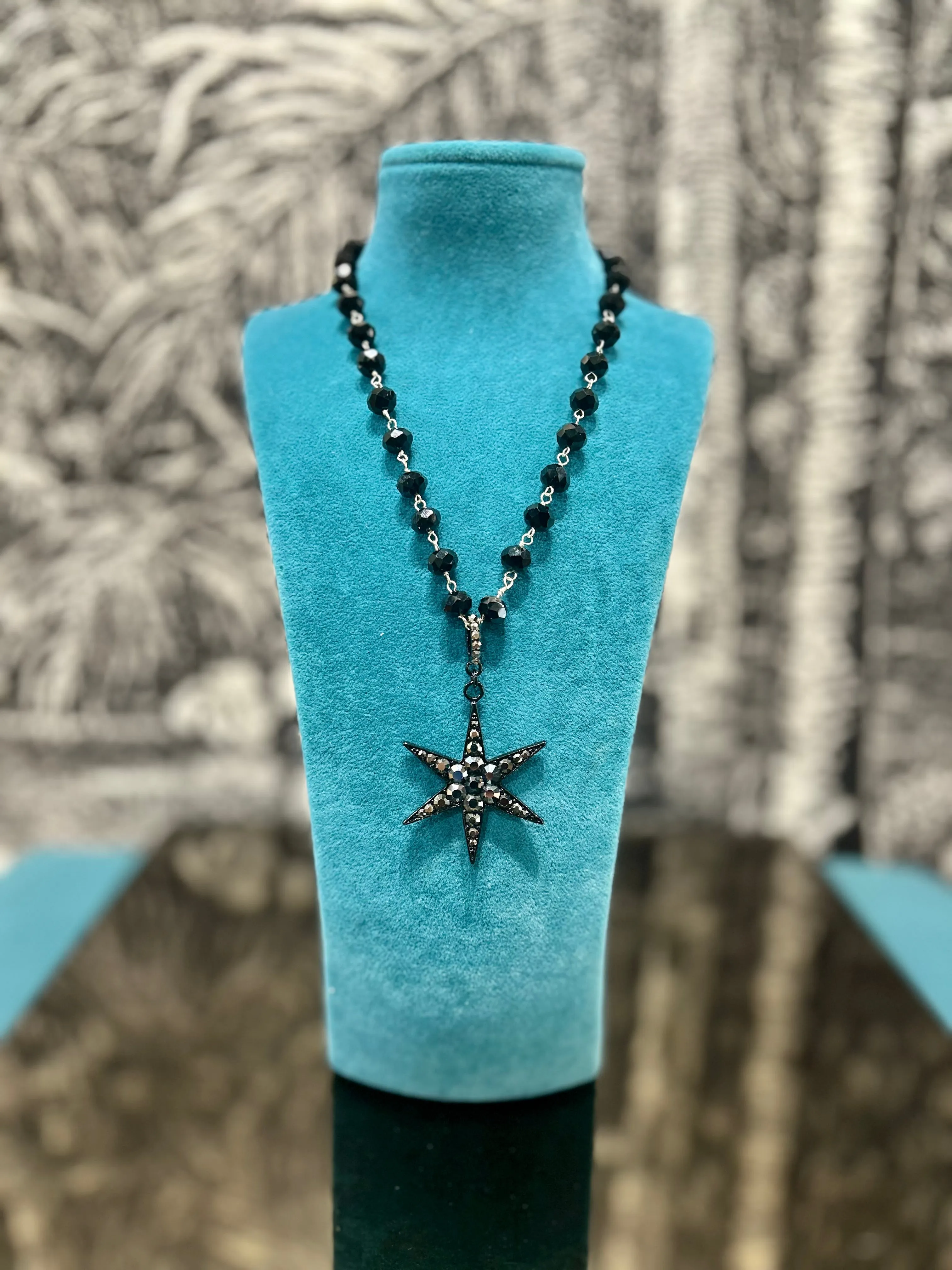 Sparkle Star Long Beaded Necklace