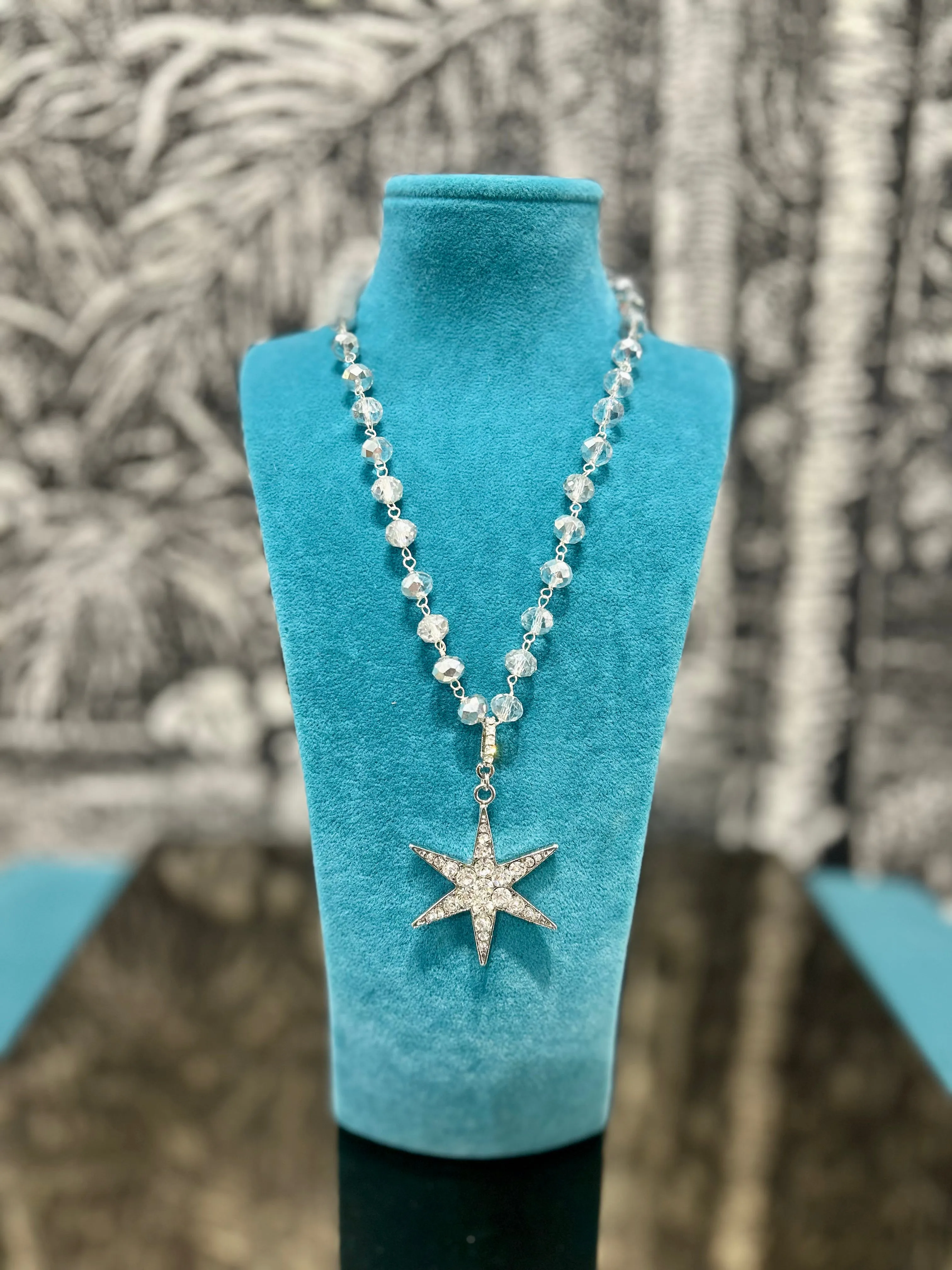 Sparkle Star Long Beaded Necklace