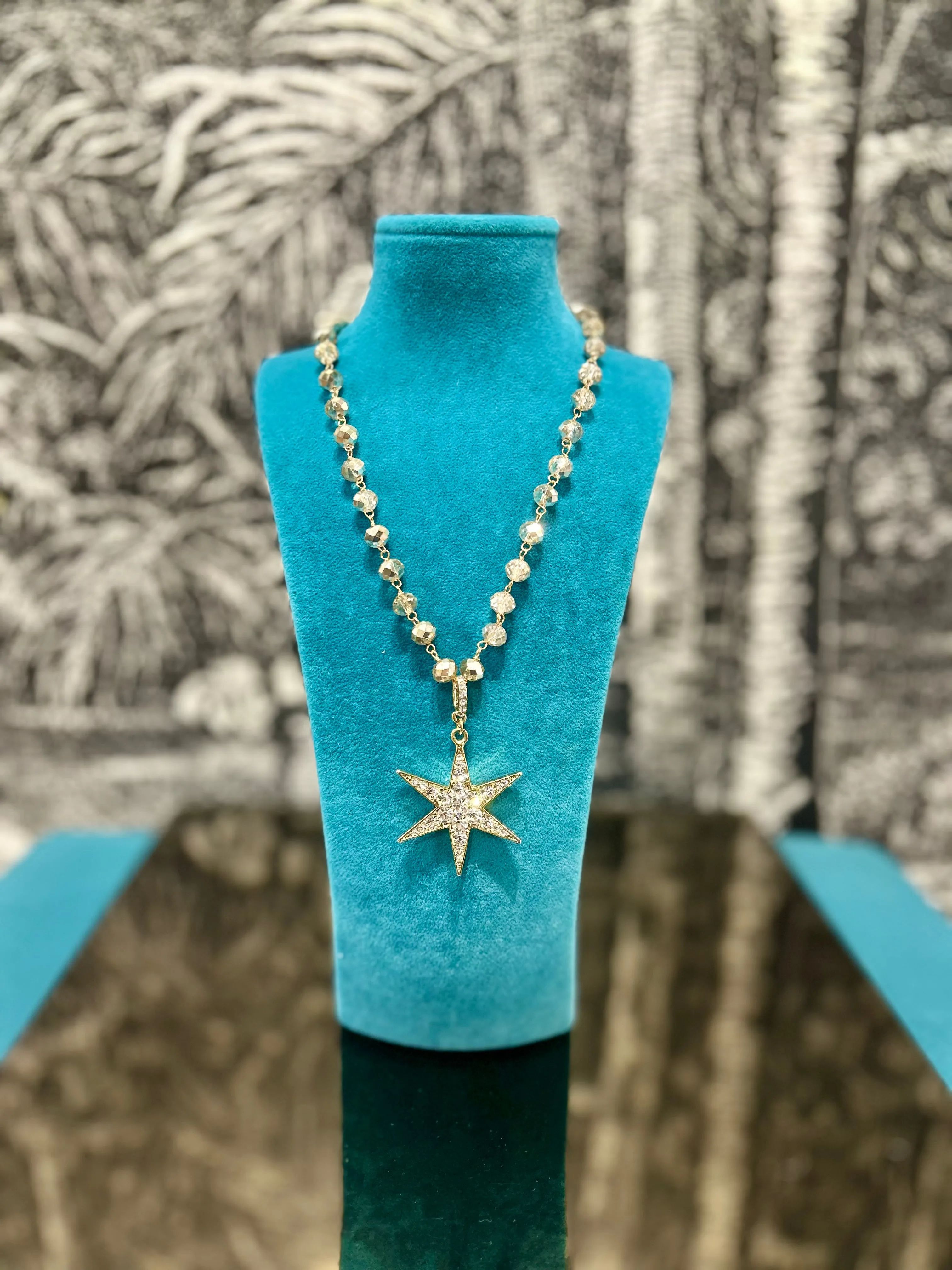 Sparkle Star Long Beaded Necklace