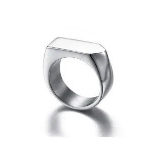 SQUARE BAND SIGNET RING