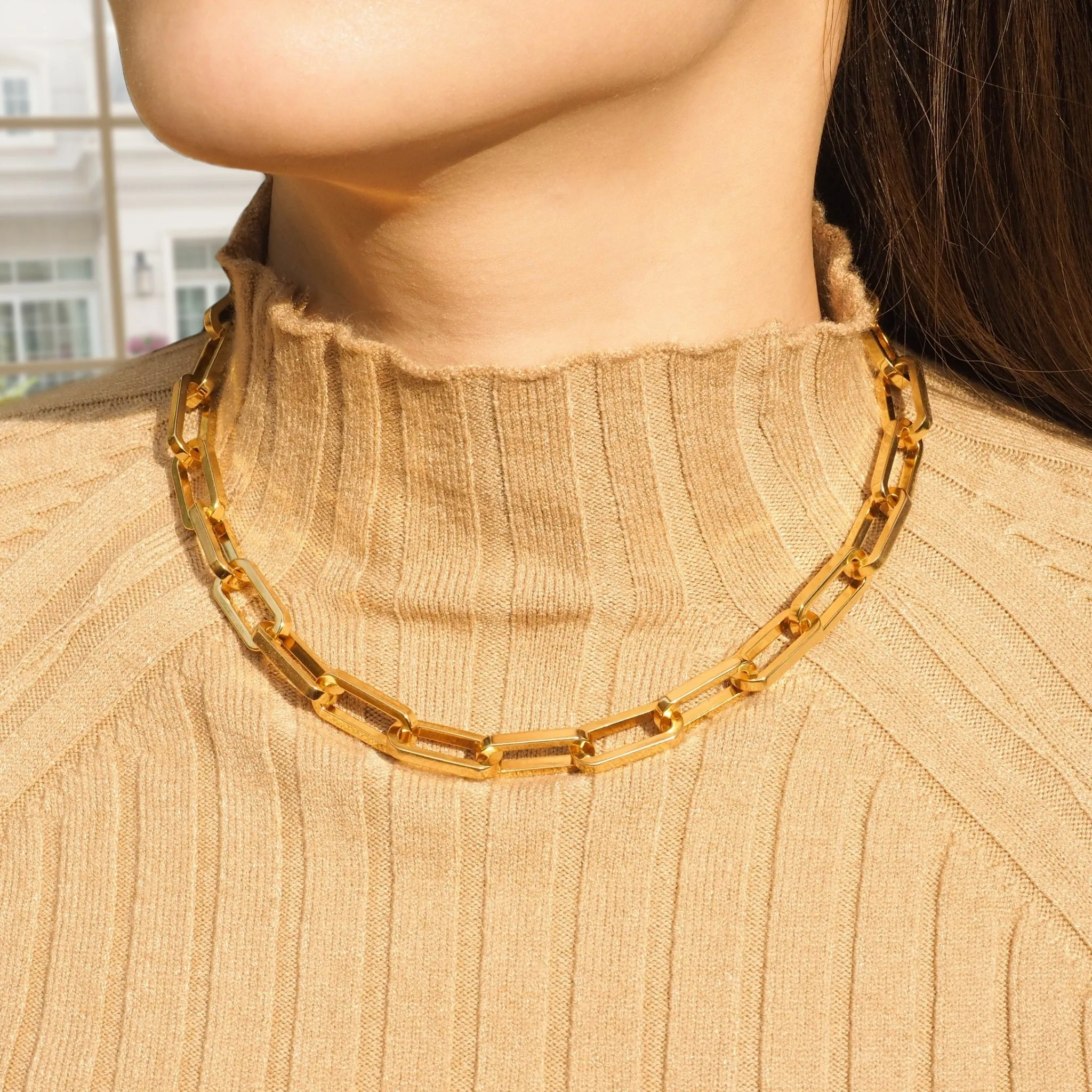 Square Modern Chain Choker