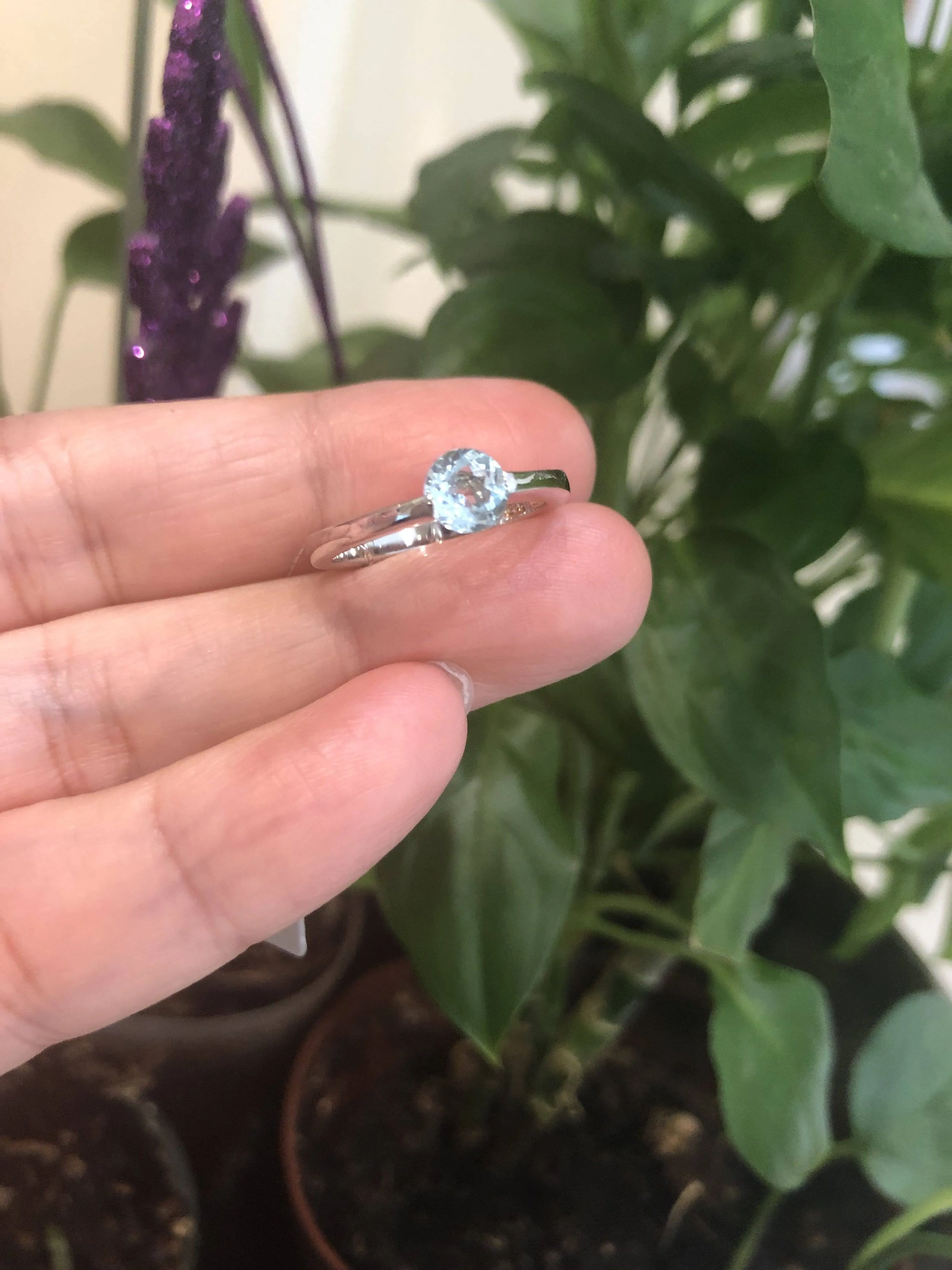 Sterling Silver Sky Blue Topaz Ring