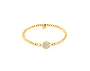 Stirata Bracelet Gold Diamond Round