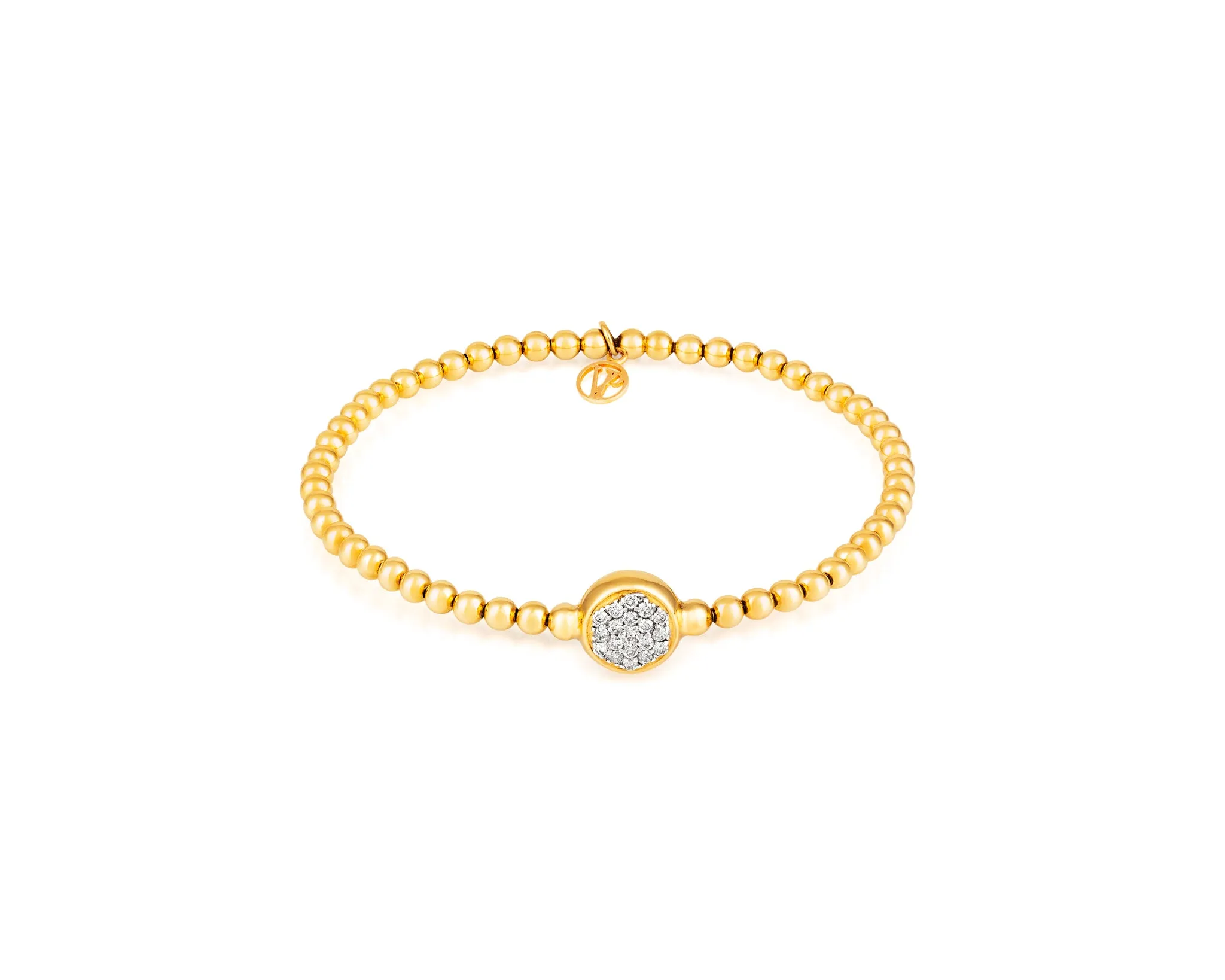 Stirata Bracelet Gold Diamond Round