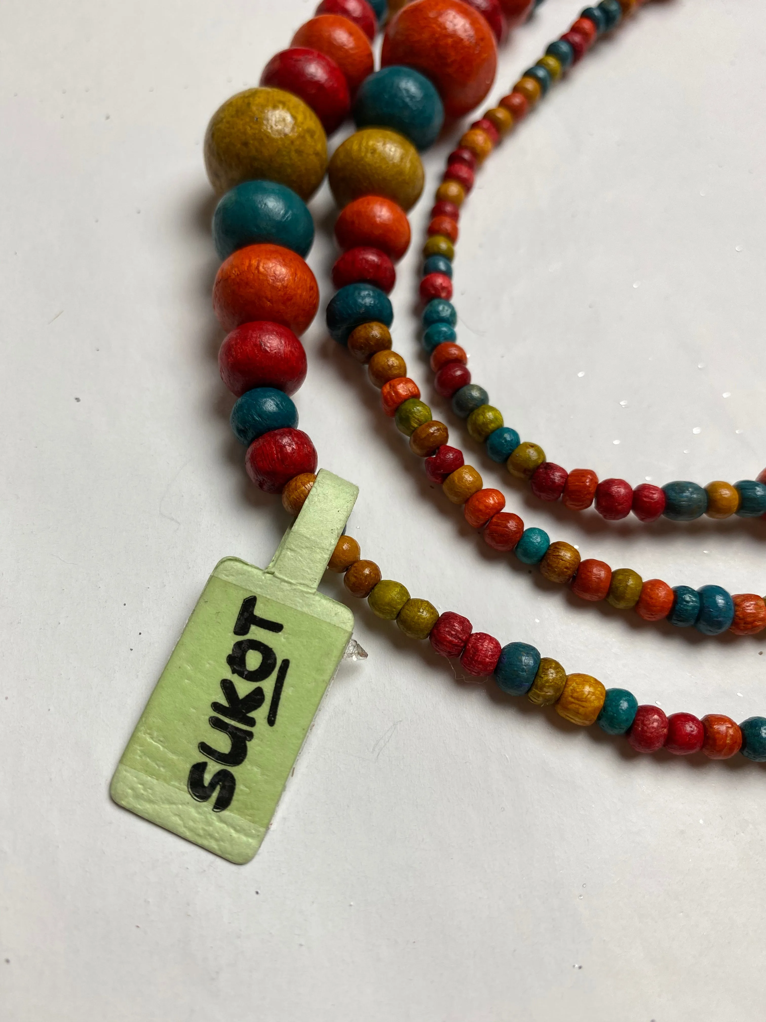 Sukot Beaded Wooden Necklace