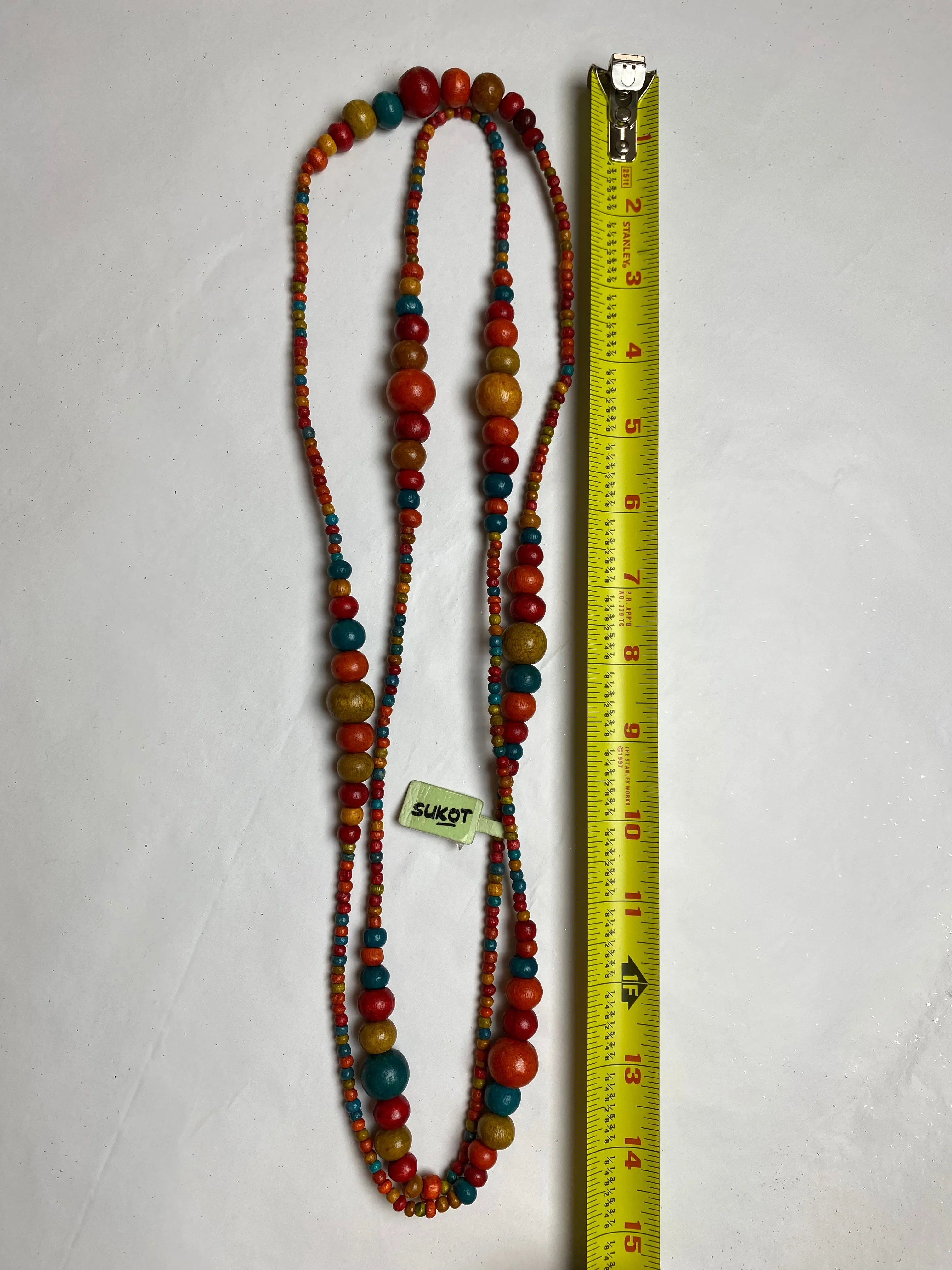 Sukot Beaded Wooden Necklace