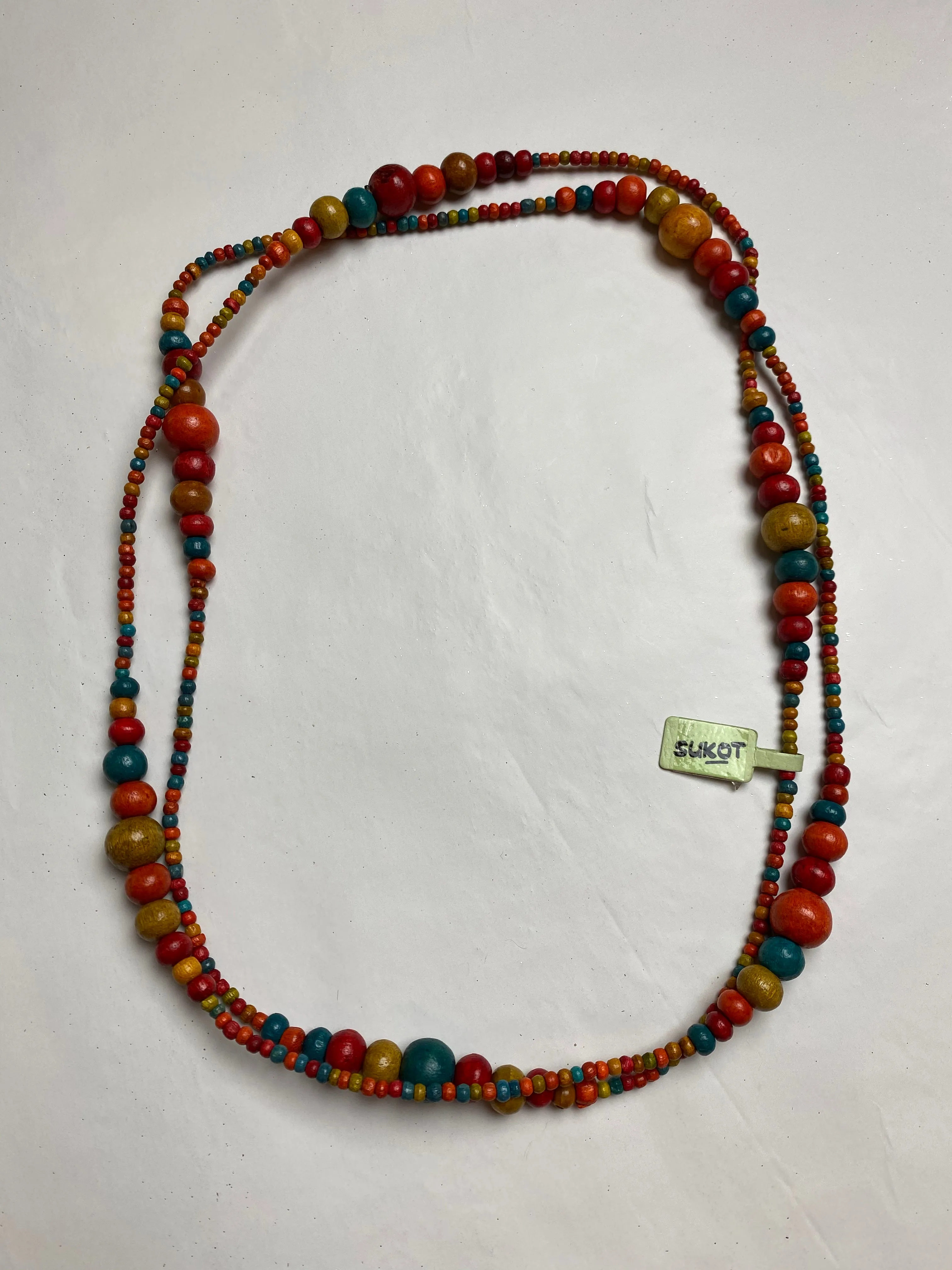 Sukot Beaded Wooden Necklace