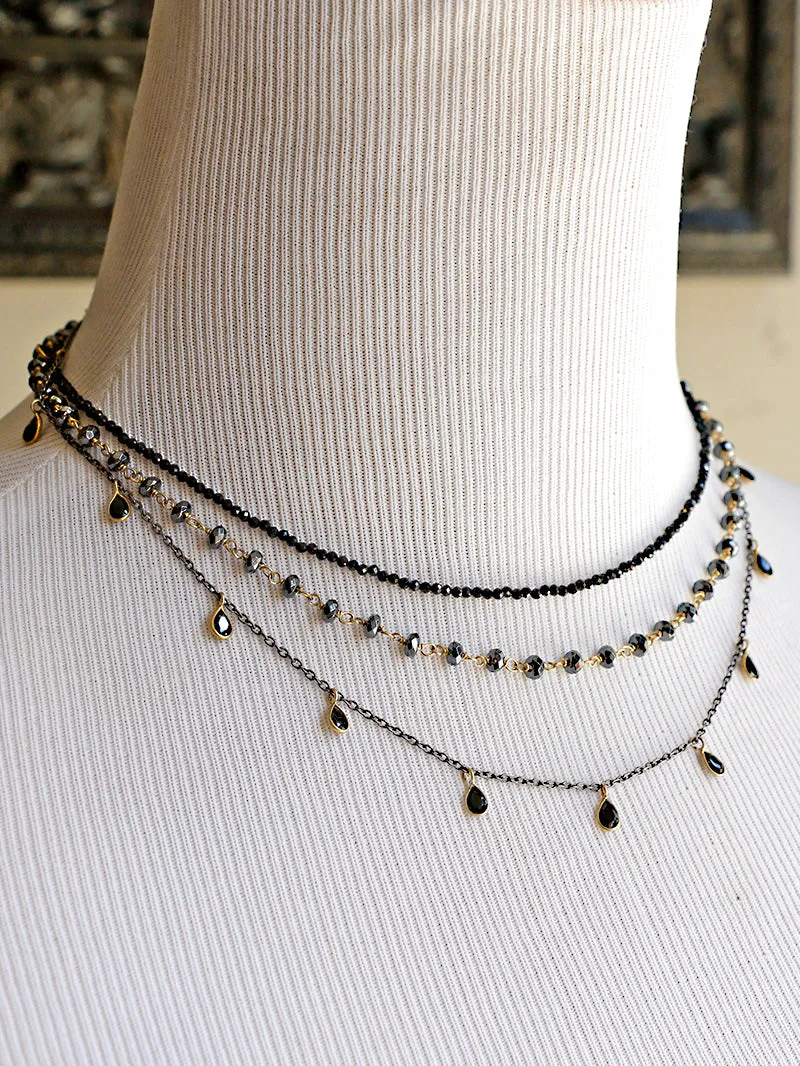 Susan Rifkin Tiny Black Spinel Bead Necklace