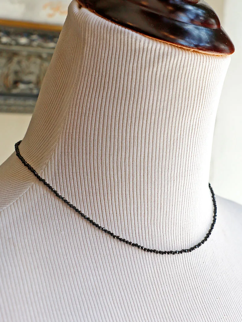 Susan Rifkin Tiny Black Spinel Bead Necklace