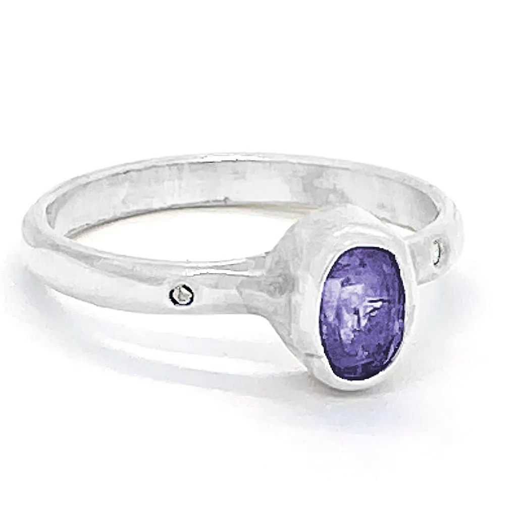 Tanzanite & Diamonds Ring (size 6)