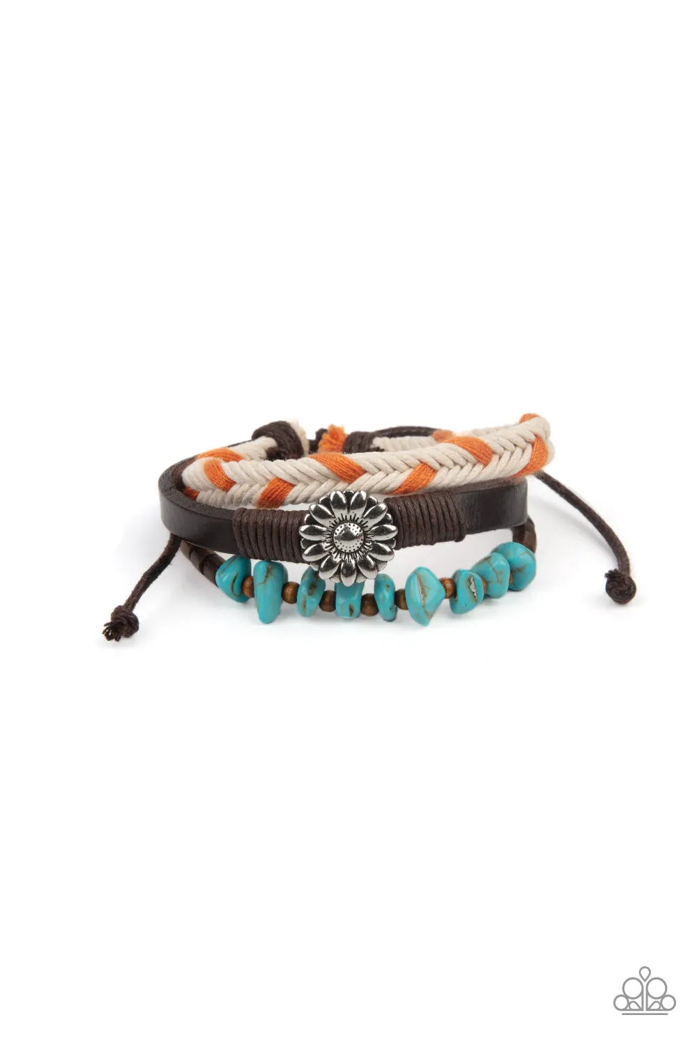 Terrain Trend - Orange Bracelet - Paparazzi Accessories