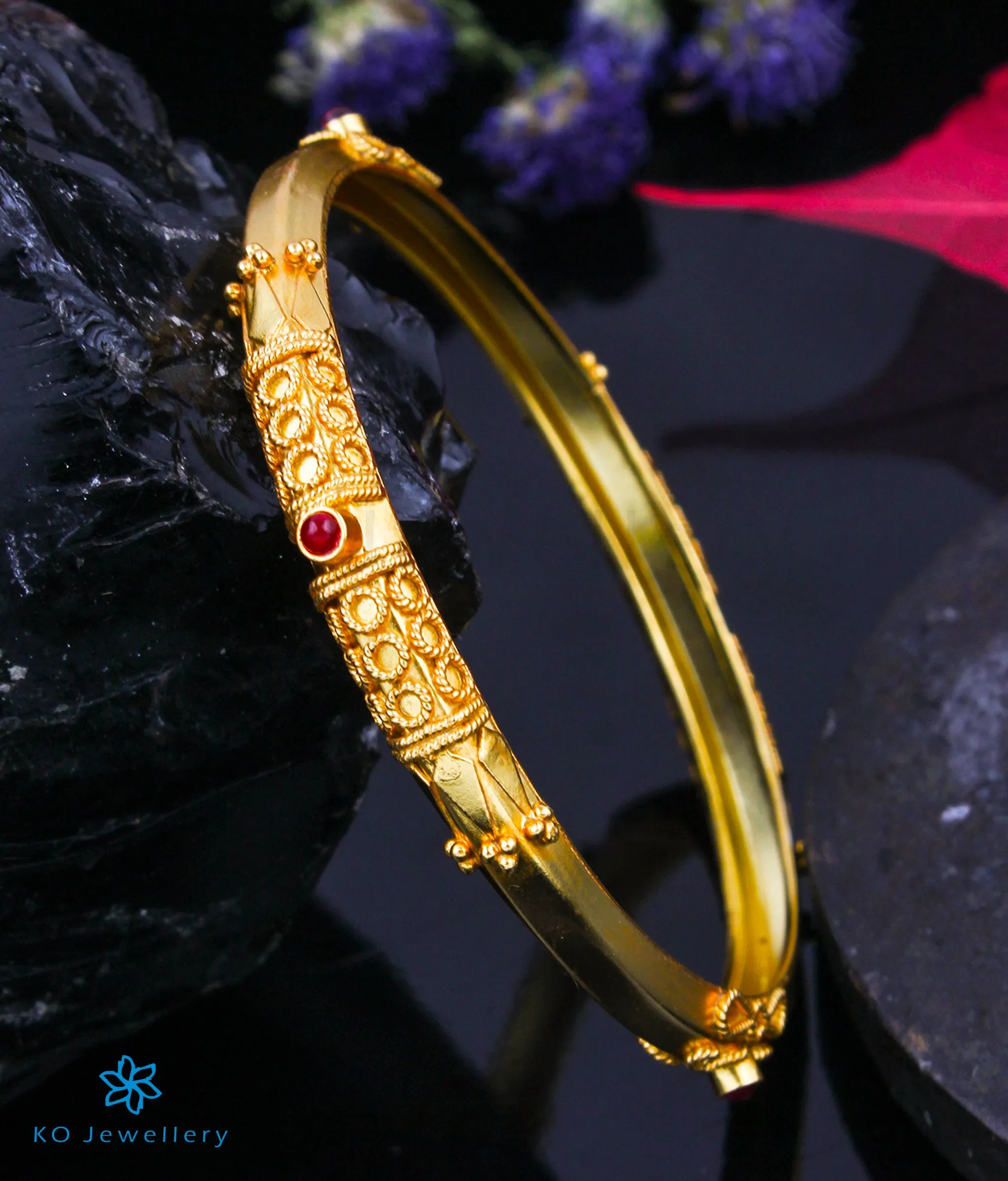 The Kumud Silver Coorgi Bangle (Size 2.2/2.4/2.6/2.8 )