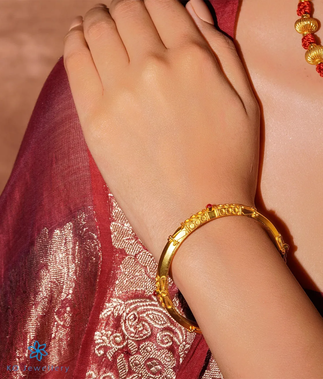 The Kumud Silver Coorgi Bangle (Size 2.2/2.4/2.6/2.8 )