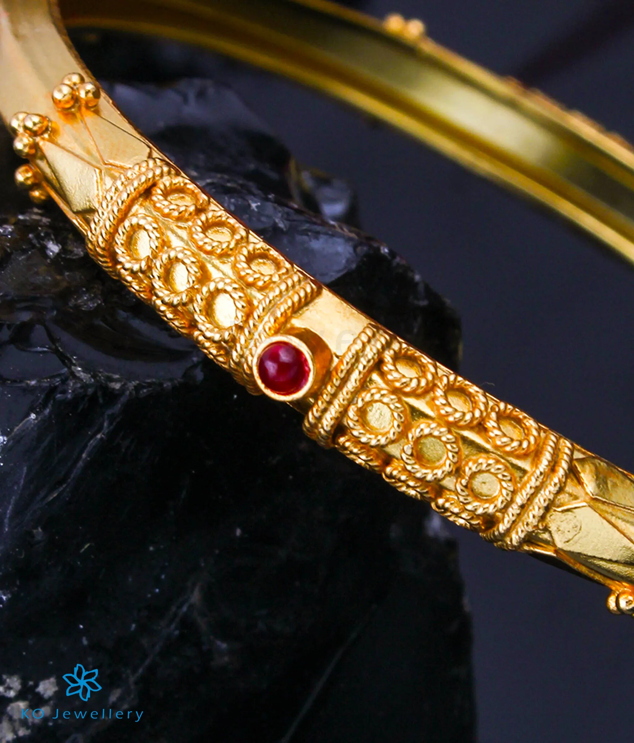 The Kumud Silver Coorgi Bangle (Size 2.2/2.4/2.6/2.8 )