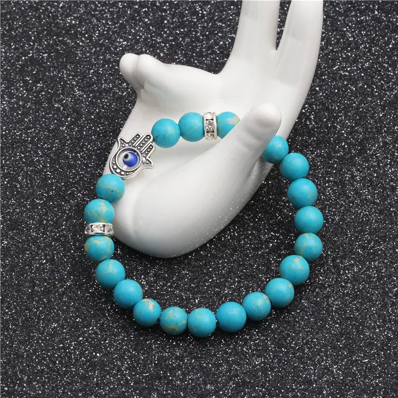 Turquoise Beaded Palm Bracelet