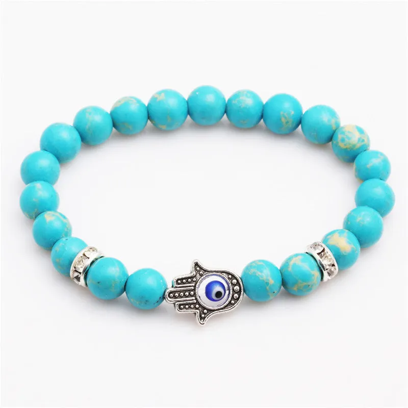 Turquoise Beaded Palm Bracelet